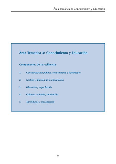 Características de una Comunidad Resiliente ante los Desastres ...