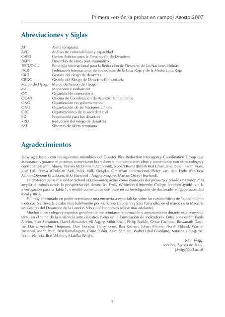 Características de una Comunidad Resiliente ante los Desastres ...