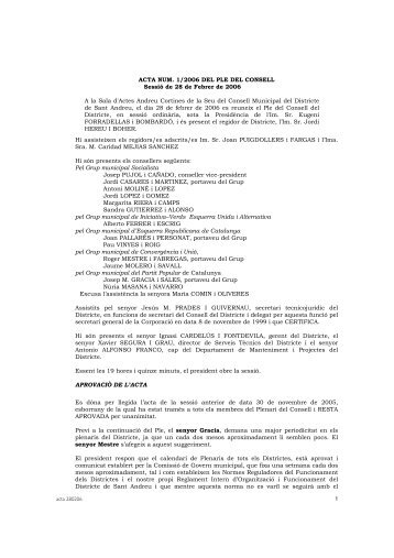 1 ACTA NUM. 1/2006 DEL PLE DEL CONSELL Sessió de 28 de ...