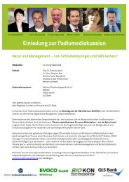 Einladung zur Podiumsdiskussion - GLS Bank