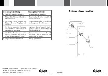 Drücker mit Gegenmutter und Schild (PDF) - Glutz