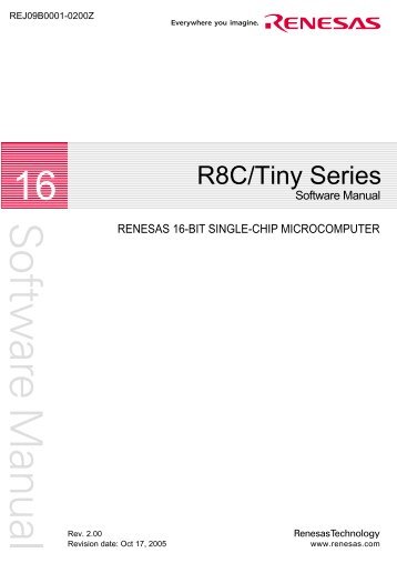 R8C/Tiny Series Software Manual - Glyn