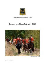 Termin- und Jagdkalender 2010 - Gestüt am Pichersee GmbH