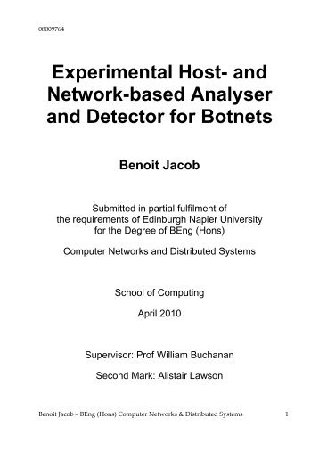 Botnet Analysis and Detection System Literature Review - Napier ...