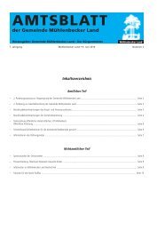 Inhaltsverzeichnis - Gemeinde Mühlenbecker Land