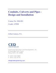 Conduits, Culverts and Pipes - Design and ... - CED Engineering
