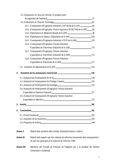 Procés d'avaluació de la qualitat del sistema universitari a ...