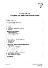 Betriebsordnung Erdaushub- und Bauschuttdeponie Herlikofen