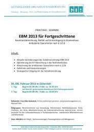 Flyer EBM für Fortgeschrittene Gütersloh - Gütersloher ...