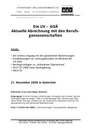 Flyer BG-Abrechnung im Krankenhaus - GOB