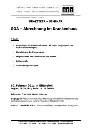 GOÃ â Abrechnung im Krankenhaus - GOB