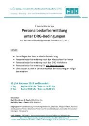 Personalbedarfsermittlung unter DRG-Bedingungen