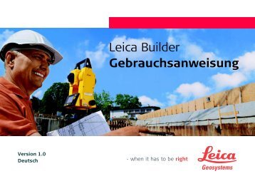 Leica Builder Gebrauchsanweisung