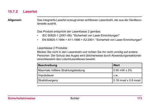 Leica Builder Gebrauchsanweisung