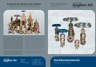 Hochdruckarmaturen High pressure valves - GÃ¶pfert  AG