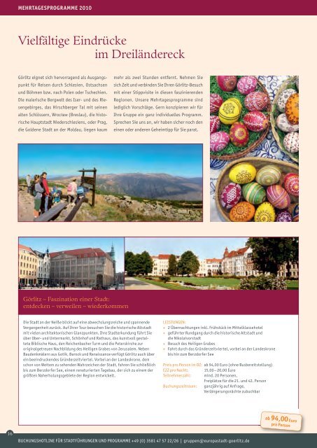 Gruppenreisekatalog 2010 - GÃ¶rlitz