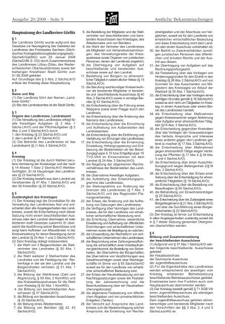 Amtsblatt der Großen Kreisstadt Görlitz, Ausgabe 2008, Nr. 20