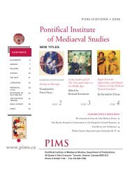 For the classroom - Pontifical Institute of Mediaeval Studies