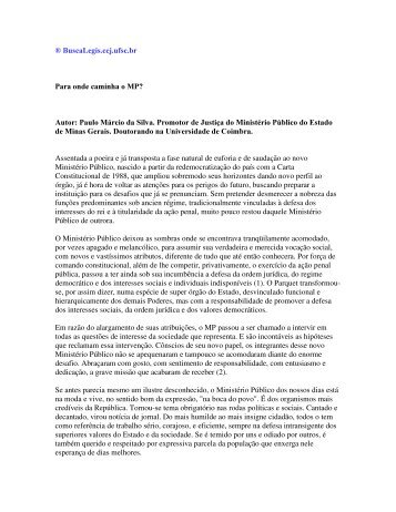 Paulo Márcio da Silva. Promotor de Justiça do ... - BuscaLegis