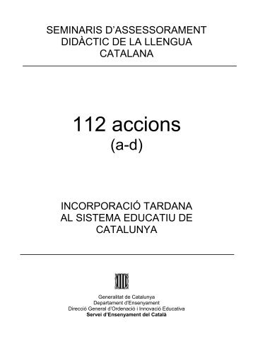 Lèxic de les 112 accions quotidianes - Aplec