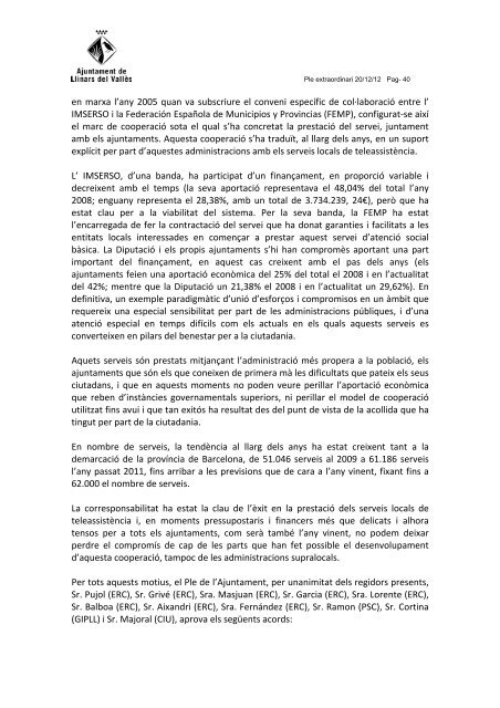 Ple extraordinari 20-12-12.pdf - Ajuntament de Llinars del Vallès