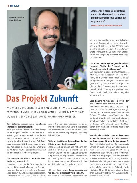Ausgabe 3/2011 unseres Kundenmagazins berlinerleben - Gewobag