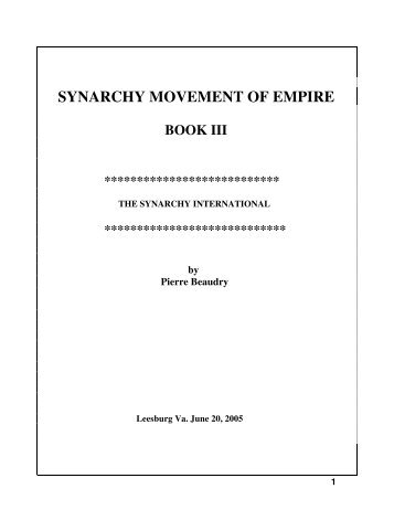 synarchy movement of empire book iii - amatterofmind.org