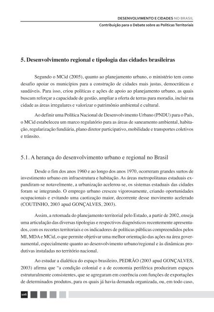 Desenvolvimento e Cidades no Brasil - Redbcm.com.br