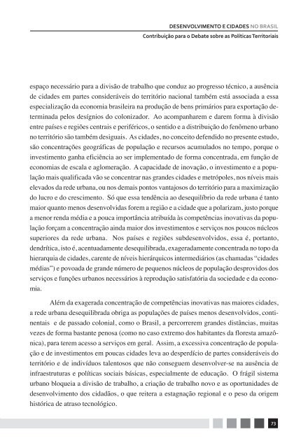 Desenvolvimento e Cidades no Brasil - Redbcm.com.br