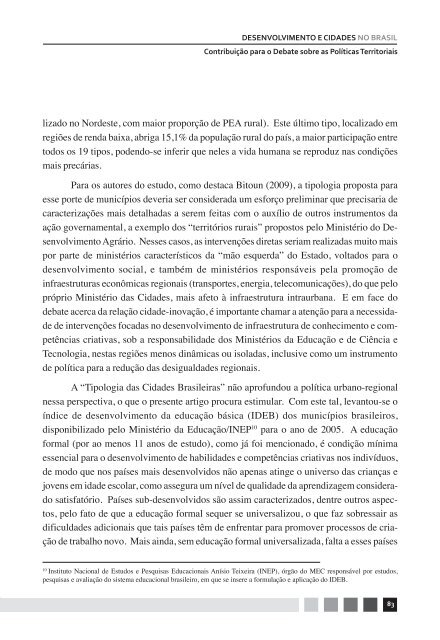 Desenvolvimento e Cidades no Brasil - Redbcm.com.br