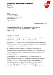 Stellungnahme zur Änderung der Allgemeinen ... - GEW-Saarland