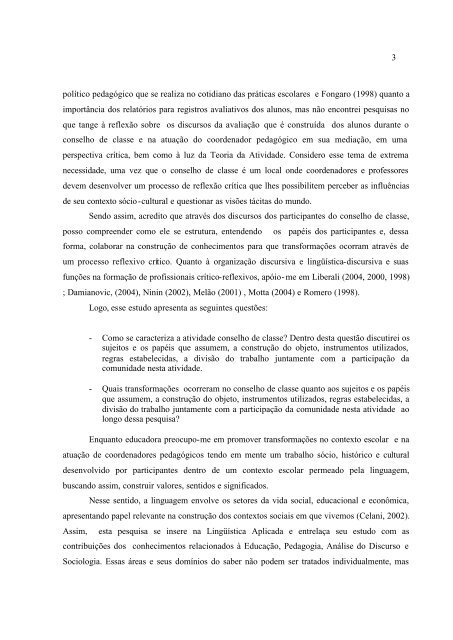 Conselho De Classe: Que Espaço É Esse? - PUC-SP