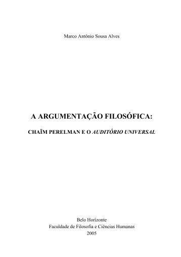 a argumentação filosófica: chaïm perelman eo ... - Educadores