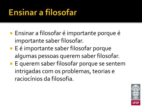 Ensinar a filosofar - Desidério Murcho