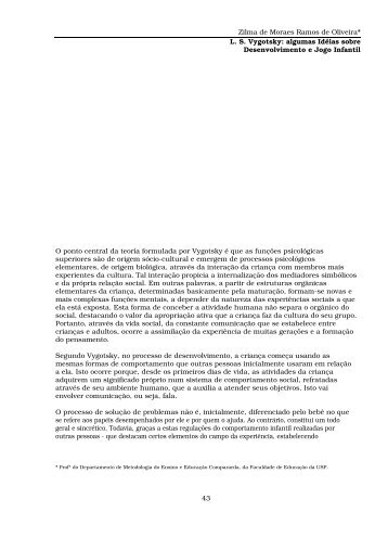 Zilma de Moraes Ramos de Oliveira* - Centro de Referência em ...