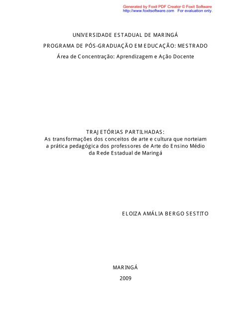 Dissertação - Programa de Pós-graduação em Educação / UEM