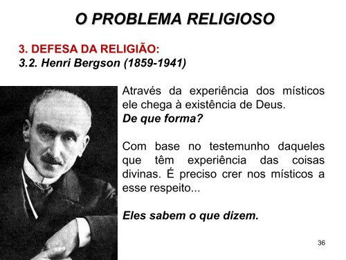 o problema religioso – slides