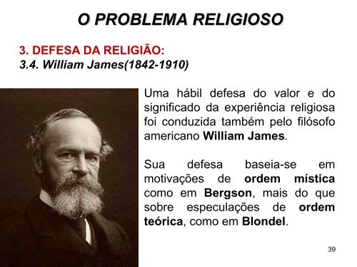 o problema religioso – slides