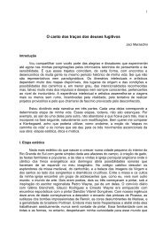 O canto dos traços dos deuses fugitivos - Centro de Estudos ...