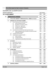 QUADRE DE CLASSIFICACIÓ - Ajuntament de Sant Julià de Vilatorta