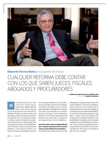 Entrevista a EduardoTorres-Dulce, fiscal general del Estado