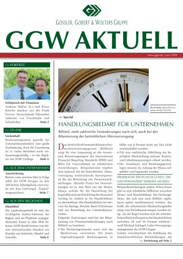 GGW Aktuell 01 2009 - Gossler, Gobert & Wolters Gruppe