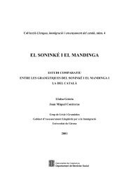 EL SONINKÉ I EL MANDINGA - Universitat Oberta de Catalunya