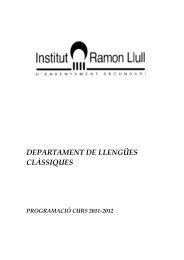 Llengües Clàssiques - IES Ramon Llull