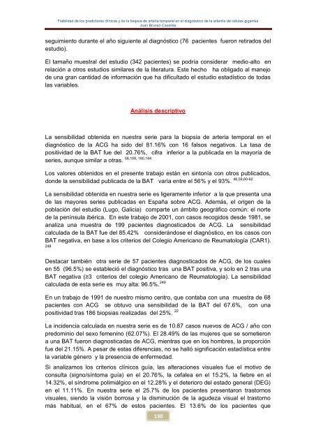 Fiabilidad de los predictores clínicos y de la biopsia de arteria ...