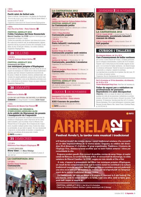 octubre (Agenda Cultural i d'Activitats) - Correu per a tothom