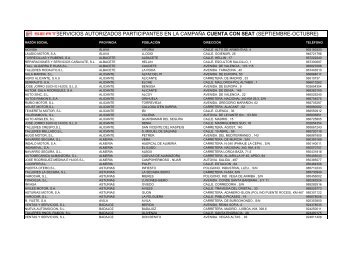 servicios autorizados adheridos a la promoción - SEAT.es