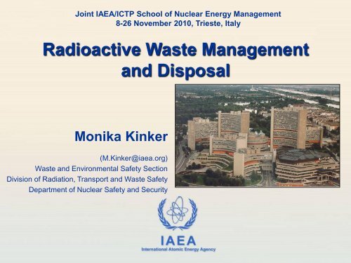 Radioactive Waste Management and Disposal