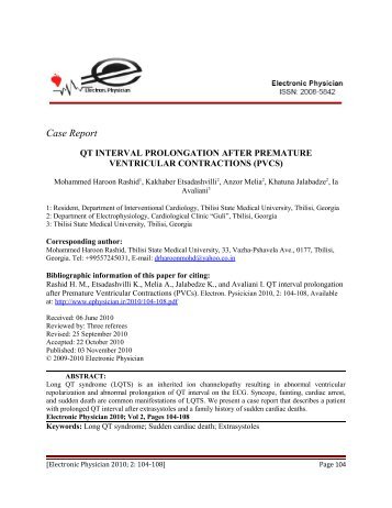 Case Report - Electronic Physician