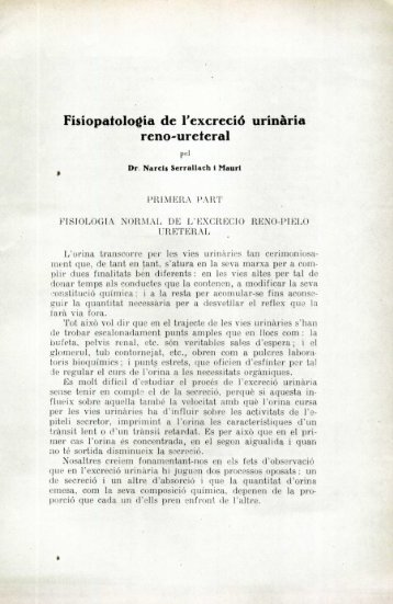 Fisiopatologia de l'excreció urinària reno-uretral